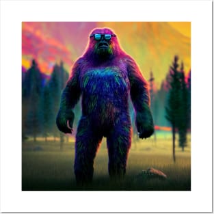 Dope Sasquatch in Nature Posters and Art